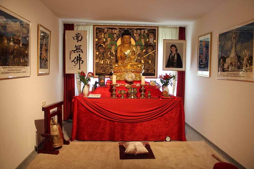 Tempel im Meditationszentrum „Würzburg Yun Hwa Dharma Sah” Tour für Mulitplikator:innen am 21. Juli